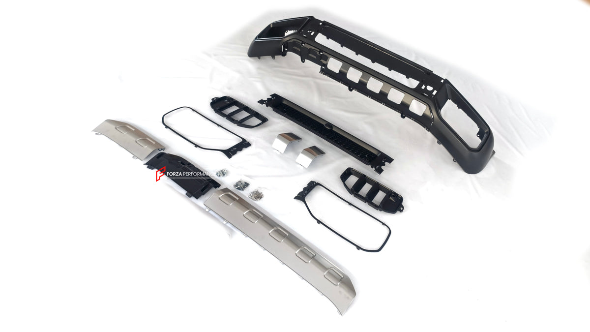 UPGRADE FACELIFT FRONT BUMPER for MERCEDES-BENZ G-CLASS W464 2018 - 2024 to G63 W465 AMG 2025
Set includes:
Front Bumper