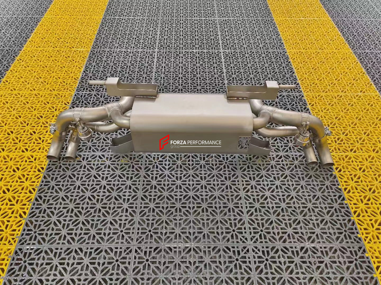 VALVED EXHAUST CATBACK MUFFLER for AUDI R8 (4.2L) V8 2006 - 2012  Valved exhaust, meaning that has remote, controlled valves - allowing a switch between an aggressive loud sports sound and a sound that is closer to the OEM sound.  Set includes:  Muffler with valves