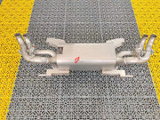 VALVED EXHAUST CATBACK MUFFLER for AUDI R8 (4.2L) V8 2006 - 2012  Valved exhaust, meaning that has remote, controlled valves - allowing a switch between an aggressive loud sports sound and a sound that is closer to the OEM sound.  Set includes:  Muffler with valves