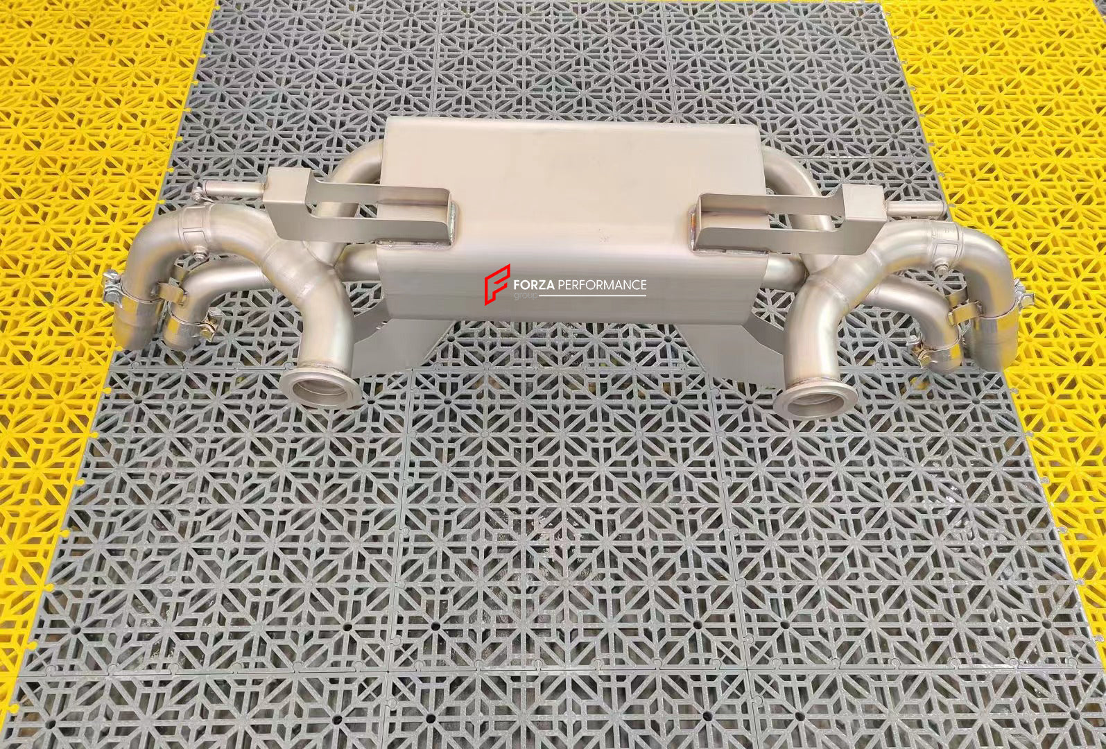 VALVED EXHAUST CATBACK MUFFLER for AUDI R8 (4.2L) V8 2006 - 2012  Valved exhaust, meaning that has remote, controlled valves - allowing a switch between an aggressive loud sports sound and a sound that is closer to the OEM sound.  Set includes:  Muffler with valves