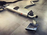 Aggressive sporty sound VALVED EXHAUST CATBACK MUFFLER  Center Pipes, Muffler with valves, a Valve control box with remote control, pair of mufflers, muffler, pair of mufflers with valves.  Stainless steel and titanium Aftermarket Performance Exhaust System for BMW F85 X5M