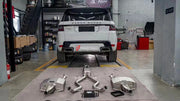 VALVED EXHAUST CATBACK MUFFLER for LAND ROVER RANGE ROVER SPORT L494 LCI 3.0T 2020+  Set includes:  Center Pipes Mufflers with valves Exhaust tips Valve control box with remote control (you may also reuse your factory exhaust valve motors)