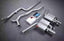 VALVED EXHAUST CATBACK MUFFLER for MERCEDES-BENZ E-CLASS W213 LCI 2.0T 2022 Set includes: Center pipe Muffles with valves Valve control box with remote control (you may also reuse your factory exhaust valve motors Factory exhaust tips must be reused.