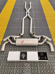 VALVED EXHAUST CATBACK MUFFLER for MERCEDES-BENZ GL500 X166 4.7T 2014  Set includes:  Center Pipes Mufflers with valves Valve control box with remote control (you may also reuse your factory exhaust valve motors) Material: Stainless steel (for an extra cost we can make titanium)  NOTE: Professional installation is required.  CONTACT US FOR PRICING