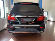 VALVED EXHAUST CATBACK MUFFLER for MERCEDES-BENZ GL500 X166 4.7T 2014  Set includes:  Center Pipes Mufflers with valves Valve control box with remote control (you may also reuse your factory exhaust valve motors) Material: Stainless steel (for an extra cost we can make titanium)  NOTE: Professional installation is required.  CONTACT US FOR PRICING