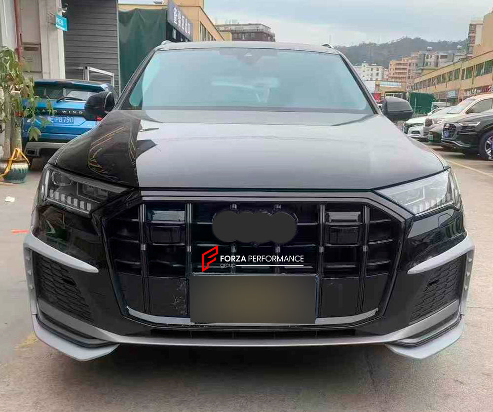 WIDE BODY KIT for AUDI Q7 4M FACELIFT 2019 - 2024
Set includes:
Front Lip Inserts
Side Skirts
Side Fenders
Rear Spoiler
Material: FRP Fiberglass
NOTE: Professional installation is required