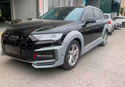 WIDE BODY KIT for AUDI Q7 4M FACELIFT 2019 - 2024
Set includes:
Front Lip Inserts
Side Skirts
Side Fenders
Rear Spoiler
Material: FRP Fiberglass
NOTE: Professional installation is required
