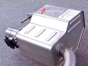 VALVED EXHAUST CATBACK MUFFLER for MERCEDES-BENZ E-CLASS W213 E200 E300 2.0T 2020+  Set includes:  Center pipe Muffles with valves Valve control box with remote control (you may also reuse your factory exhaust valve motors)