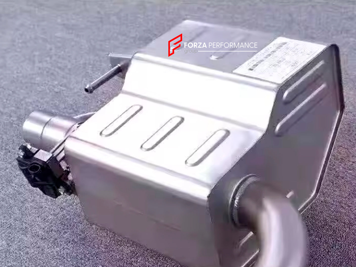 VALVED EXHAUST CATBACK MUFFLER for MERCEDES-BENZ E-CLASS W213 E200 E300 2.0T 2020+  Set includes:  Center pipe Muffles with valves Valve control box with remote control (you may also reuse your factory exhaust valve motors)
