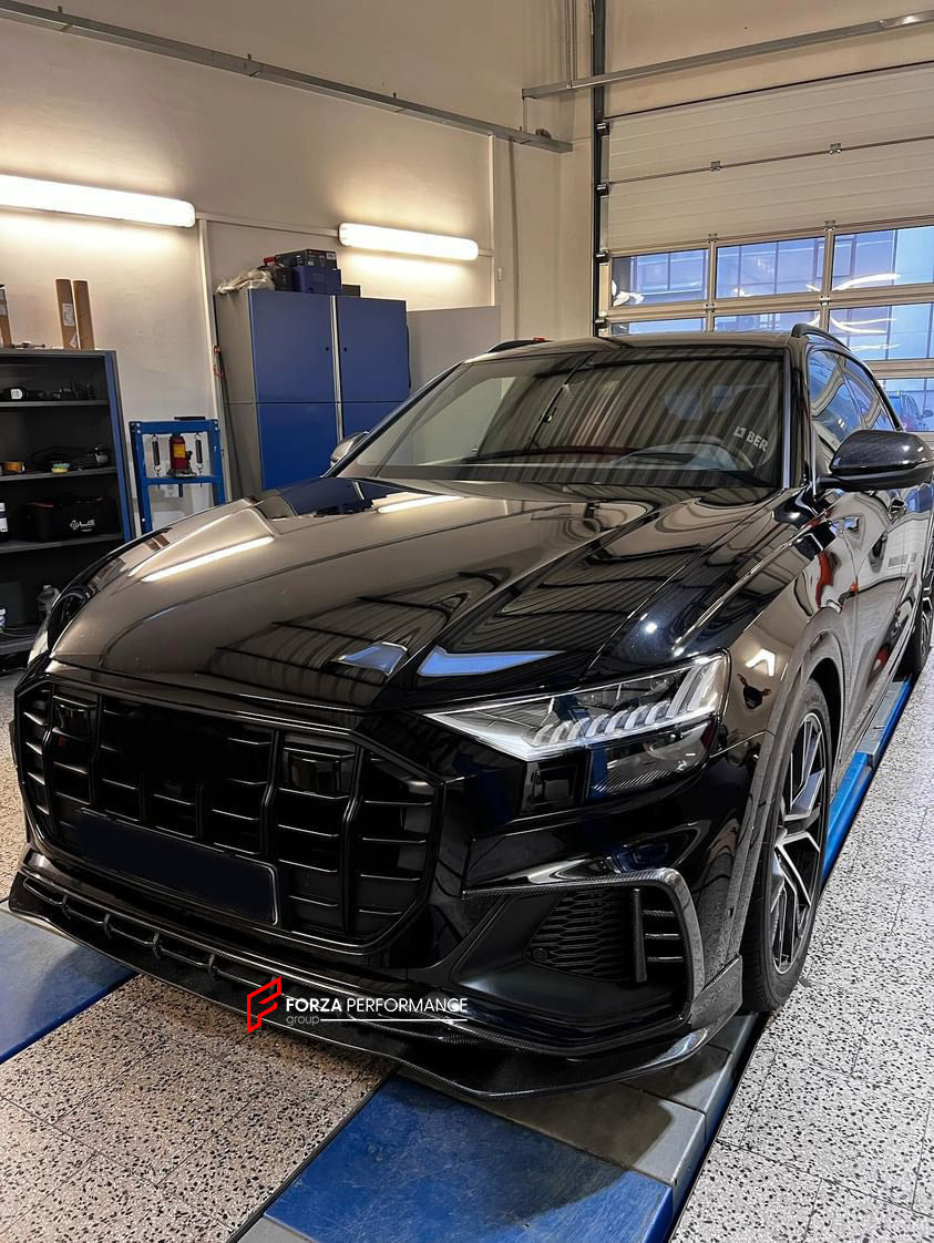 CARBON BODY KIT for AUDI Q8 4M 2019 - 2023
Set includes:
Front Lip
Front canards
Rear Diffuser
Rear spoiler
Material: Carbon fiber
NOTE: Professional installation is required