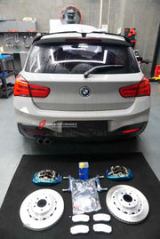 ADTORY X FORZA PERFORMANCE RACE BIG BRAKE KIT BBK for BMW 1 SERIES 120i F20 LCI 2015 - 2017
ADTORY Brake Kits are engineered as bolt on upgrades that work with the factory master cylinder and ABS, delivering stronger, more repeatable stops with the pedal feel you want. Whether you cruise the city, carve canyons, or chase lap times.
Highlights
Track-ready, heat-resistant components.
Jewel-like caliper finish is incredibly durable and easy to clean
Pistons are calibrated to integrate smoothly with the Fact