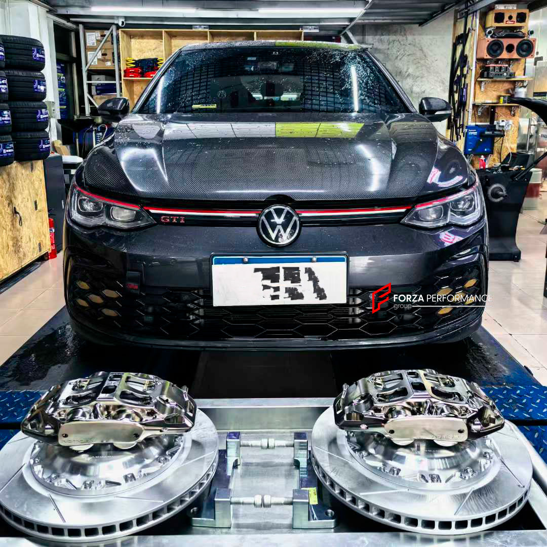 ADTORY X FORZA PERFORMANCE RACE BIG BRAKE KIT BBK for VOLKSWAGEN GOLF GTI MK8 CD1 2020+
ADTORY Brake Kits are engineered as bolt on upgrades that work with the factory master cylinder and ABS, delivering stronger, more repeatable stops with the pedal feel you want. Whether you cruise the city, carve canyons, or chase lap times.
Highlights
Track-ready, heat-resistant components.
Jewel-like caliper finish is incredibly durable and easy to clean
Pistons are calibrated to integrate smoothly with the Factory