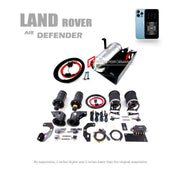 AIR SUSPENSION for LAND ROVER DEFENDER L316 1990 - 2016
Air suspension for cars offers a sophisticated and adaptable suspension system that utilizes compressed air to provide a smooth and comfortable ride. This innovative technology allows drivers to adjust the ride height, enhancing handling from your smartphone, and comfort making it ideal for various driving conditions and preferences.
Set includes:
Compressor
Accumulator
Height control valve
Air springs
Remote Controller