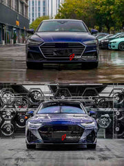 CONVERSION BODY KIT for AUDI A7 4G8 2014 - 2018 to RS7 C8 2019+
Set includes:
Front Bumper
Front Hood
Front Grille
Side Fenders
Side Skirts
Rear Bumper with Diffuser
Exhaust Tips
Material: Plastic
* Each part can be sent separately
NOTE: Professional installation is required.
Payment ►
Visa
Mastercard
PayPal with a credit card (add 4.4% at checkout)
Payoneer
Cryptocurrency
Shipment ►
By express DHL/UPS/TNT/FedEx
To the local international airport
Special line by air
Special line by the sea
To Europe