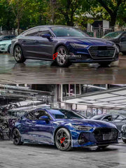 CONVERSION BODY KIT for AUDI A7 4G8 2014 - 2018 to RS7 C8 2019+
Set includes:
Front Bumper
Front Hood
Front Grille
Side Fenders
Side Skirts
Rear Bumper with Diffuser
Exhaust Tips
Material: Plastic
* Each part can be sent separately
NOTE: Professional installation is required.
Payment ►
Visa
Mastercard
PayPal with a credit card (add 4.4% at checkout)
Payoneer
Cryptocurrency
Shipment ►
By express DHL/UPS/TNT/FedEx
To the local international airport
Special line by air
Special line by the sea
To Europe