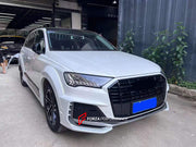 WIDE BODY KIT for AUDI Q7 4M FACELIFT 2019 - 2024  Set includes:  Front Lip Inserts Side Skirts Side Fenders Rear Spoiler