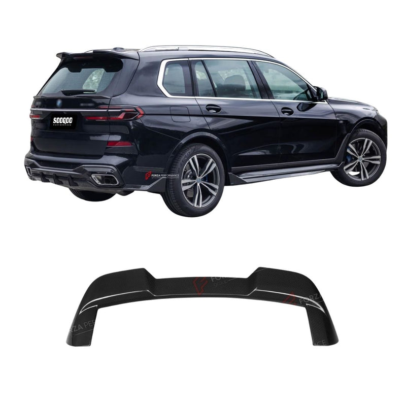 AUTHENTIC SOOQOO DRY CARBON FIBER ROOF SPOILER for BMW X7 G07 2019+
