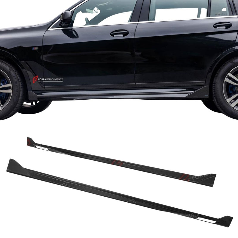 AUTHENTIC SOOQOO DRY CARBON FIBER SIDE SKIRTS for BMW X7 G07 2019+