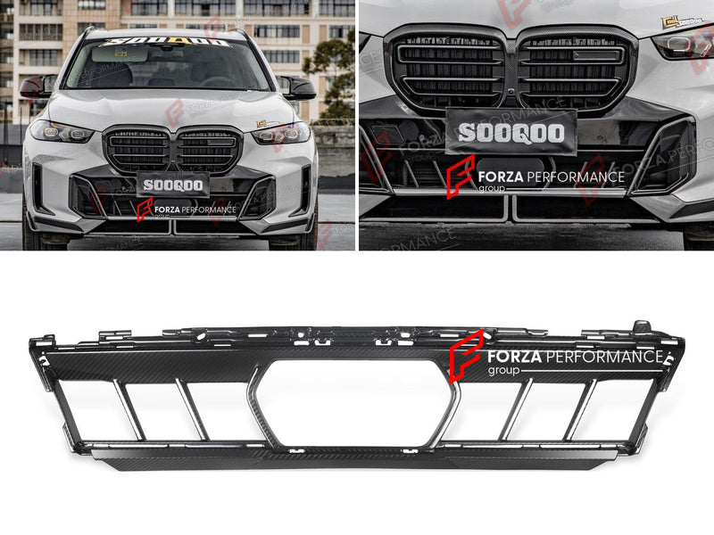 AUTHENTIC SOOQOO DRY CARBON FRONT BUMPER CENTER TRIM for BMW X5 G05 LCI 2023+