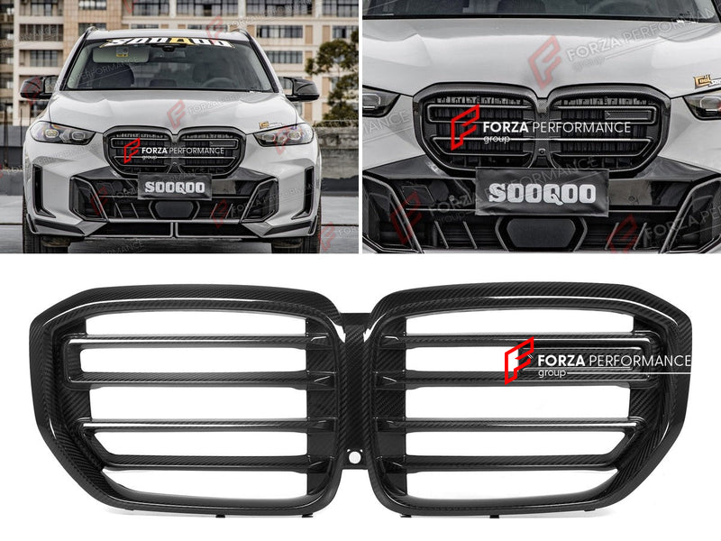AUTHENTIC SOOQOO DRY CARBON FRONT GRILLE for BMW X5 G05 LCI 2023+