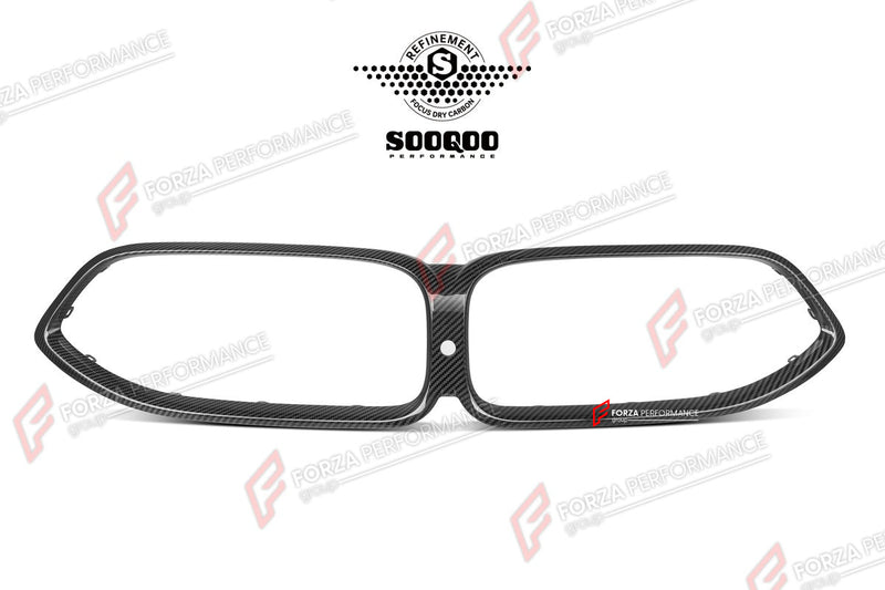 AUTHENTIC SOOQOO DRY CARBON FRONT GRILLE SURROUND for BMW M8 F91 2021+