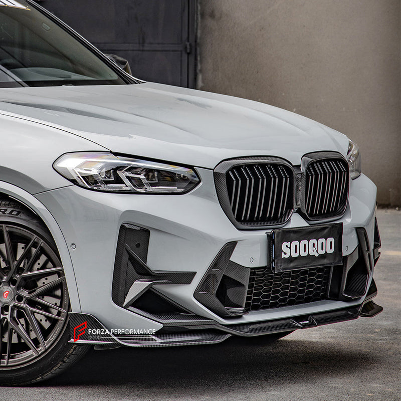 AUTHENTIC SOOQOO DRY CARBON FRONT LIP for BMW X3M F97 LCI X4M F98 LCI 2022+