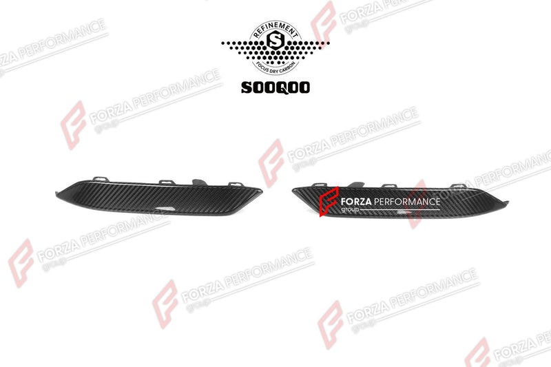 AUTHENTIC SOOQOO DRY CARBON FRONT SPLITTERS for BMW M8 F91 F92 F93 2021+
