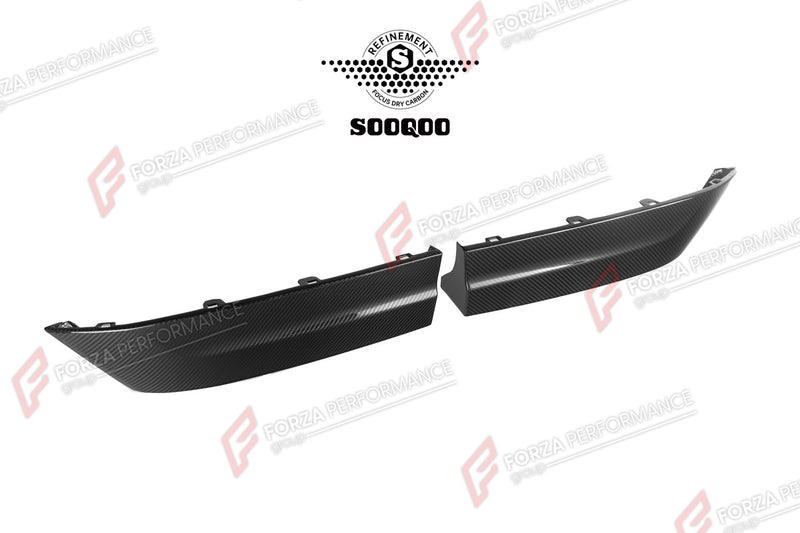 AUTHENTIC SOOQOO DRY CARBON REAR SPLITTERS for BMW X6M F96 PRE-LCI 2020 - 2023