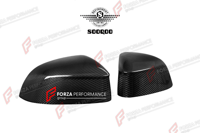 AUTHENTIC SOOQOO DRY CARBON SIDE MIRROR COVERS for BMW X3 G01 X4 G02 2019+