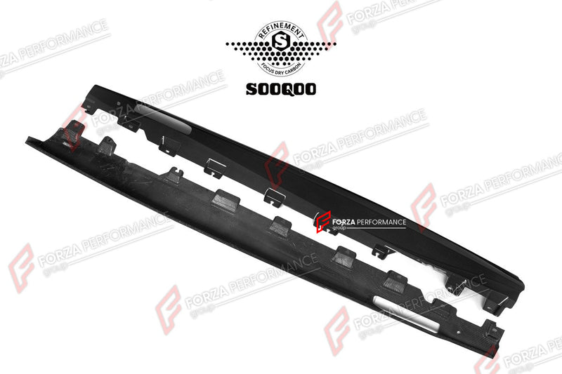 AUTHENTIC SOOQOO DRY CARBON SIDE SKIRTS for BMW X6 G06 X6M F96 LCI 2023+