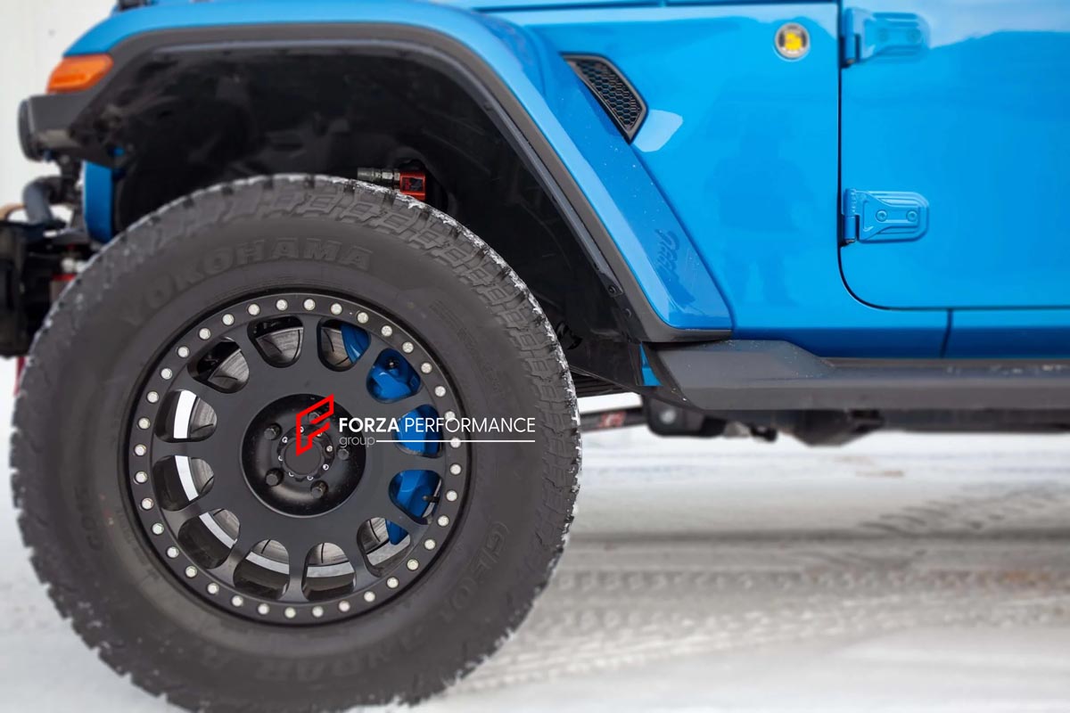 BIG BRAKE KIT for BIG BRAKE KIT for JEEP WRANGLER JL 2018+
Forza Performance Group offers various types of big brake kits, all types of aftermarket brake calipers, as well as genuine original brands of all types, such as AP Racing, Brembo, Akebono, AMG, M Performance, Audi, Porsche, Lamborghini, Toyota TRD, etc.
Current set includes:
2x Authentic Akebono 8N 6 Pot Front Brake Calipers
2x 4 pot Rear Brake Calipers
2x Front Brake Discs 410 mm
2x Rear Brake Discs 402 mm
2x Brake Caliper Adapters
2x Brake Pa