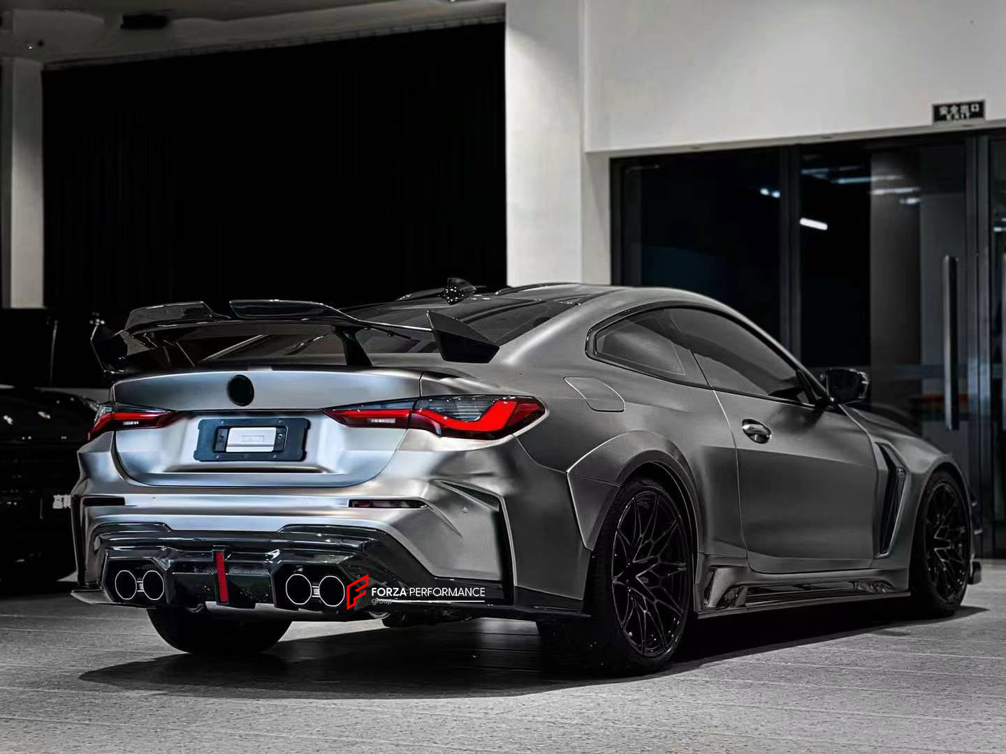 WIDE CARBON BODY KIT for BMW M4 G82/G83 2021+  Set includes:  Front Bumper Wide Fenders Side Skirts Rear Bumper Exhaust Tips