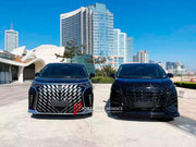 BODY KIT for DENZA D9 2025+
Set includes:
Front Bumper Assembly
Material: Plastic
NOTE: Professional installation is required.
