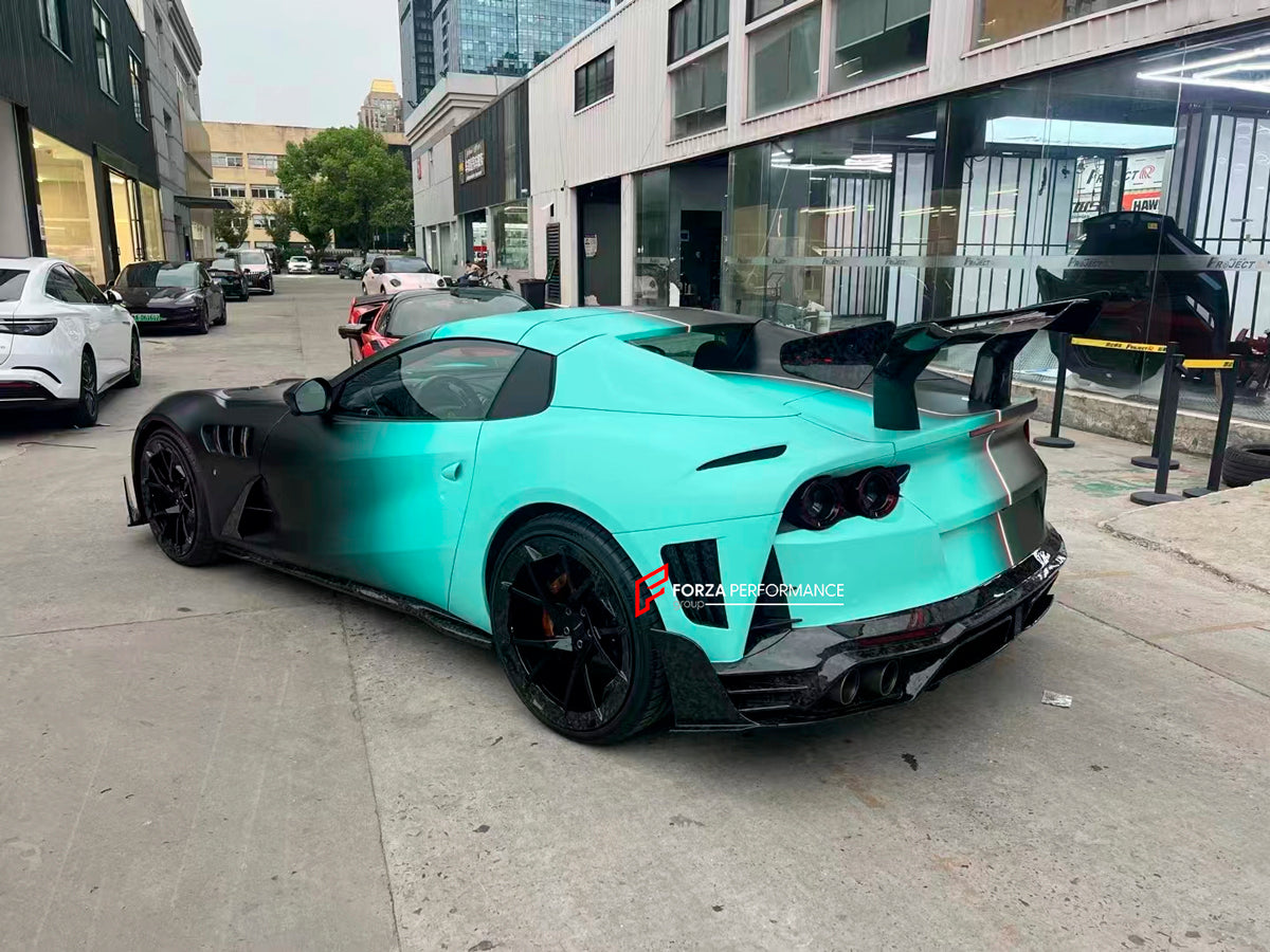 CARBON BODY KIT for FERRARI 812 2017+
Set includes:
Front Bumper
Hood
Fender Flares
Side Skirts
Rear Bumper
Rear Wing Spoiler
Production time: 20 days
Material: Carbon Fiber + Fiberglass
NOTE: Professional installation is required.
Contact us for pricing
Payment ►
Visa
Mastercard
PayPal with a credit card (add 4.4% at checkout)
Payoneer
Cryptocurrency
Shipment ►
By express DHL/UPS/TNT/FedEx
To the local international airport
Special line by air
Special line by the sea
To Europe and the UK by trai