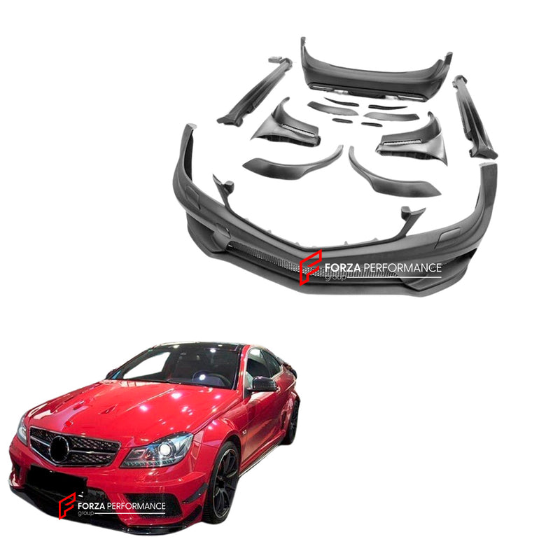 CONVERSION UPGRADE WIDE BODY KIT for MERCEDES BENZ C63 AMG COUPE W204 2011 - 2014 upgrade to BLACK SERIES