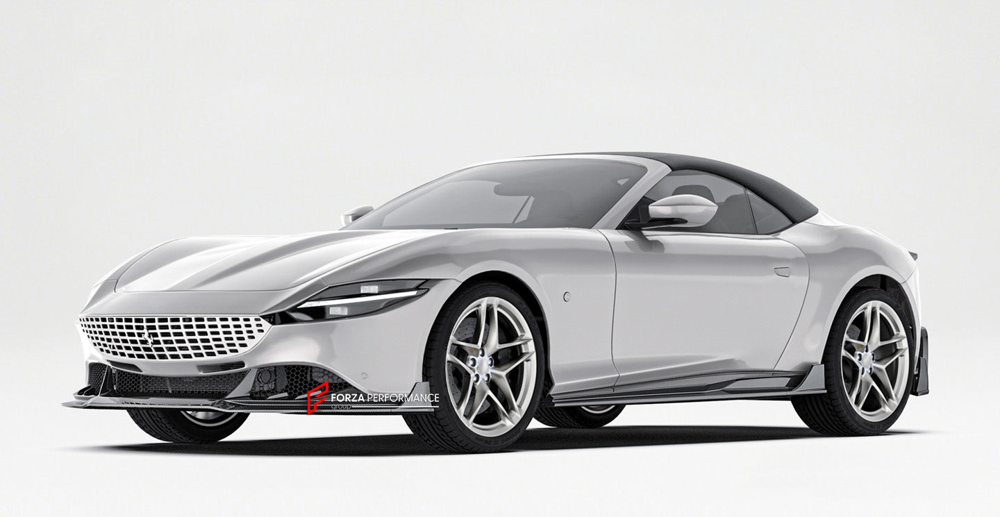 CARBON AERO KIT for FERRARI ROMA 2019+
Set includes:
Front Lip
Side Skirts
Rear Spoiler
Rear Diffuser
Material: Dry Carbon
NOTE: Professional installation is required
Payment ►
Visa
Mastercard
PayPal with a credit card (add 4.4% at checkout)
Payoneer
Cryptocurrency
Shipment ►
By express DHL/UPS/TNT/FedEx
To local international airport
Special line by air
Special line by sea
To Europe and the UK by train
Please let us know which shipping option you prefer.