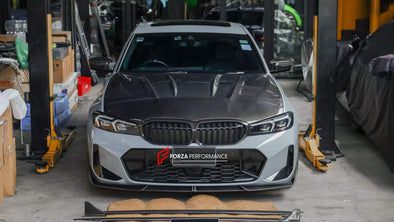 CARBON BODY KIT for BMW 3-SERIES G20 LCI 2022+  Set includes:  Front Hood/Bonnet Front Grille Front Lip Side Skirts Rear Spoiler Rear Diffuser with Taillights