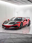 CARBON BODY KIT for FERRARI 296 GTB/GTS Set includes: Front Lip Front Bumper Air Vent Covers Hood Panel Trim Fender Vents Side Skirts Side Air Vent Covers Engine Cover Rear Spoiler Rear Diffuser