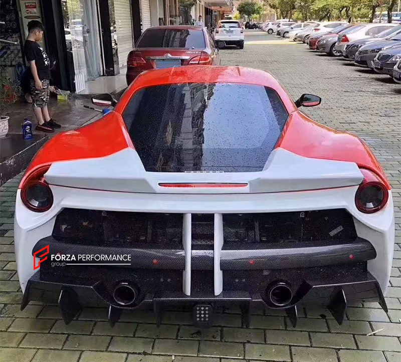 CARBON BODY KIT for FERRARI 488 GTB SPIDER 2015 - 2019
Set includes:
Front Lip
Front Bumper
Hood / Bonnet
Side Skirts
Rear Quarter Rocker Panel Side Skirt
Rear Spoiler
Rear Bumper
Rear Diffuser
Material: Fiberglass with Carbon fiber
NOTE: Professional installation is required.
