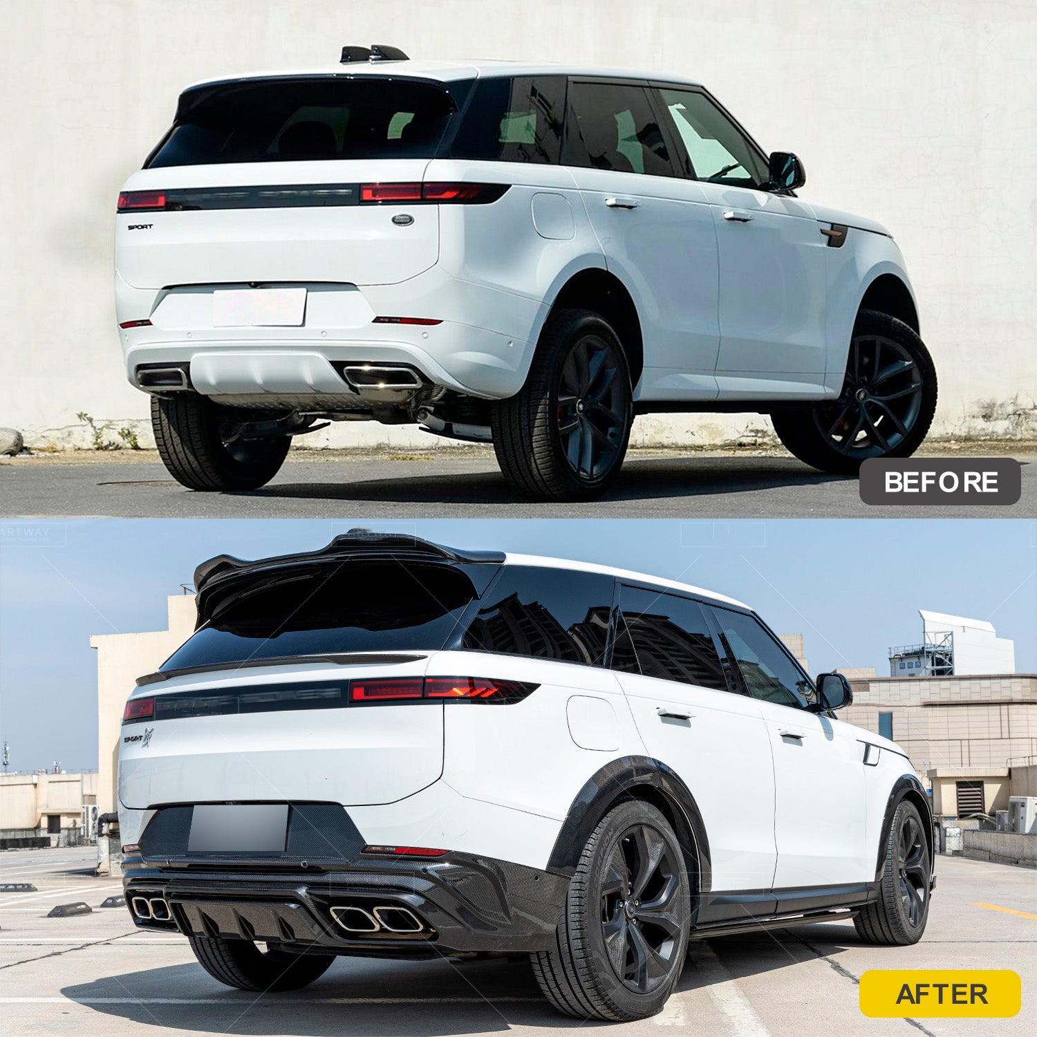 CARBON BODY KIT for LAND ROVER RANGE ROVER SPORT L461 2022+
Set includes:
Front Lip
Front Air Vent Trims
Front Grille
Fender Flares
Side Mirror Covers
Side Skirts
Roof Spoiler
Lip Spoiler
Rear Bumper
Material: Carbon Fiber
Note: Each part can be sent separately. If you need, please contact us.
Payment ►
Visa
Mastercard
PayPal with a credit card (add 4.4% at checkout)
Payoneer
Cryptocurrency
Shipment ►
By express DHL/UPS/TNT/FedEx
To the local international airport
Special line by air
Special line by th