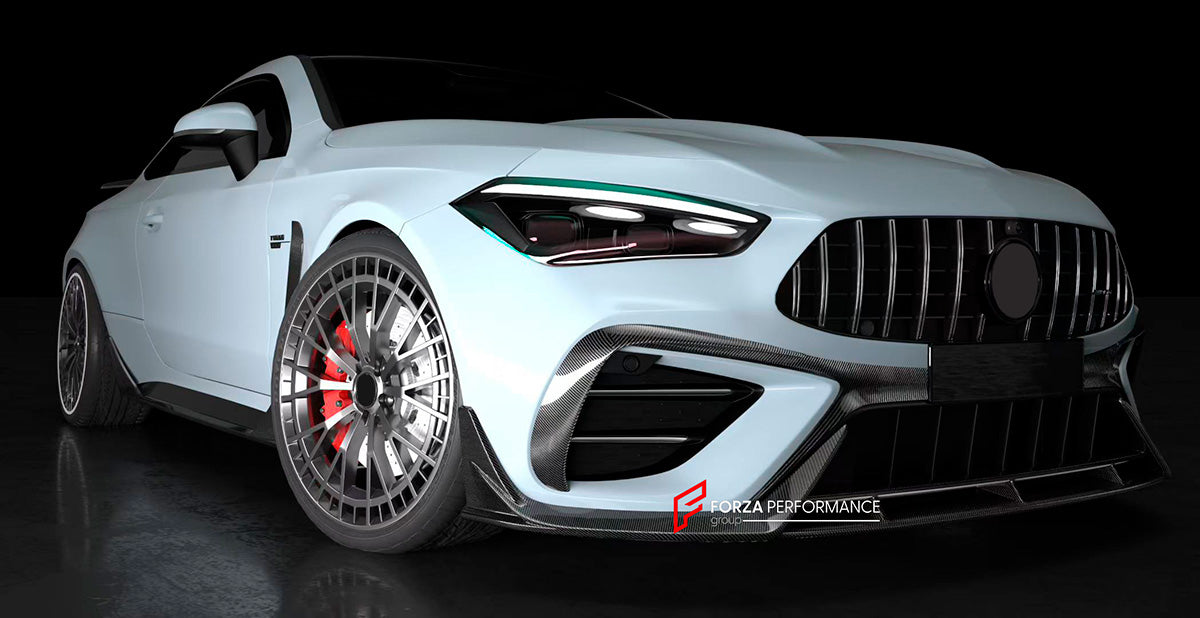 CARBON BODY KIT for MERCEDES-BENZ CLE53 AMG COUPE 2025+
Set includes:
Front Lip
Front Bumper Trims
Front Fender Trims
Side Skirts
Rear Wing Spoiler
Rear Duck Spoiler
Rear Bumper Trims
Rear Diffuser
Material: Carbon Fiber
NOTE: Professional installation is required