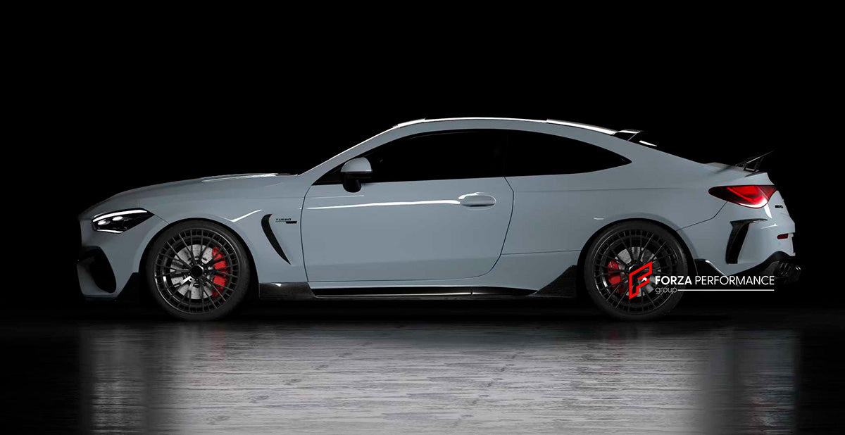 CARBON BODY KIT for MERCEDES-BENZ CLE53 AMG COUPE 2025+
Set includes:
Front Lip
Front Bumper Trims
Front Fender Trims
Side Skirts
Rear Wing Spoiler
Rear Duck Spoiler
Rear Bumper Trims
Rear Diffuser
Material: Carbon Fiber
NOTE: Professional installation is required