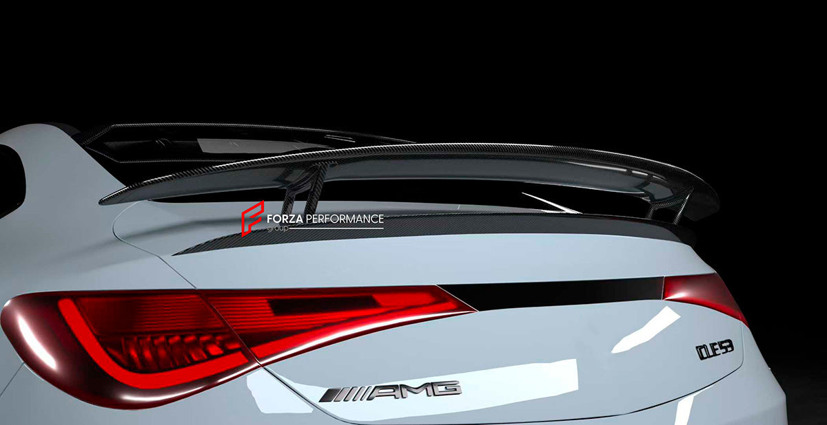 CARBON BODY KIT for MERCEDES-BENZ CLE53 AMG COUPE 2025+
Set includes:
Front Lip
Front Bumper Trims
Front Fender Trims
Side Skirts
Rear Wing Spoiler
Rear Duck Spoiler
Rear Bumper Trims
Rear Diffuser
Material: Carbon Fiber
NOTE: Professional installation is required