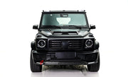 DRY CARBON BODY KIT for MERCEDES BENZ G CLASS G500 G450D W465 2024+
Set includes:
Front Lip
Front Bumper Covers
Turning Light Frame Cover
Hood Scoop
Roof Light Bar
Roof Trim
A-Pllar Cover
Window Frame Covers
Side Molding Trims
Roof Spoiler
D-Pillar Add-Ons
Rear Fender Flare
Rear Trunk Cover
Rear Bumper Covers
Rear Diffuser
Material: Dry Carbon Fiber