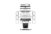 DRY CARBON BODY KIT for MERCEDES BENZ G CLASS G500 G450D W465 2024+
Set includes:
Front Lip
Front Bumper Covers
Turning Light Frame Cover
Hood Scoop
Roof Light Bar
Roof Trim
A-Pllar Cover
Window Frame Covers
Side Molding Trims
Roof Spoiler
D-Pillar Add-Ons
Rear Fender Flare
Rear Trunk Cover
Rear Bumper Covers
Rear Diffuser
Material: Dry Carbon Fiber