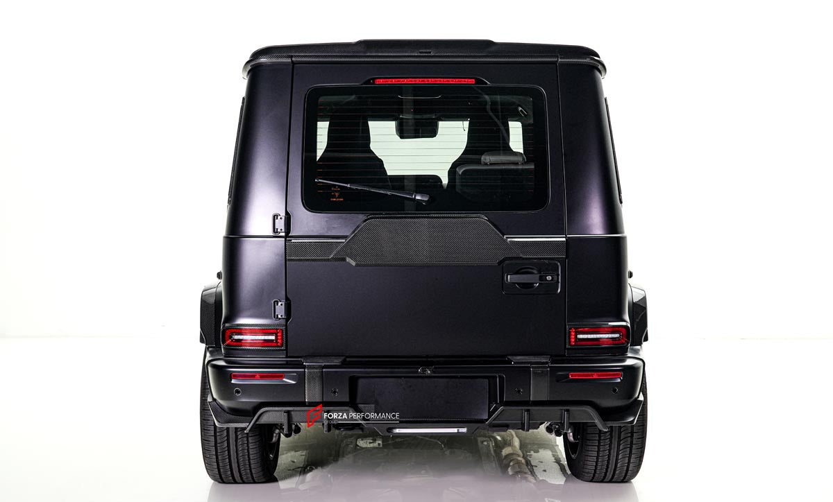 DRY CARBON BODY KIT for MERCEDES BENZ G CLASS G500 G450D W465 2024+
Set includes:
Front Lip
Front Bumper Covers
Turning Light Frame Cover
Hood Scoop
Roof Light Bar
Roof Trim
A-Pllar Cover
Window Frame Covers
Side Molding Trims
Roof Spoiler
D-Pillar Add-Ons
Rear Fender Flare
Rear Trunk Cover
Rear Bumper Covers
Rear Diffuser
Material: Dry Carbon Fiber