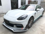 CARBON BODY KIT FOR PORSCHE PANAMERA 971 2017 - 2023
Set includes:
Front Lip
Side skirts
Side Vent
Rear Diffuser
Rear Spoiler
Material: Carbon + Plastic
NOTE: Professional installation is required. Factory LED DRL must be reused