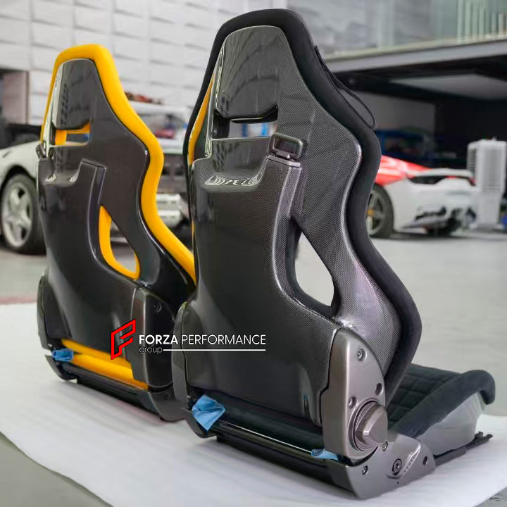 CARBON BUCKET SEATS LWCB for FERRARI
A single seat can be sold, purchasing a pair is not required.
All bucket seats photos on our website are real images of the actual product.
We produce custom carbon bucket seats for every Ferrari models. We offer fully customizable options.
Custom Options:
Cushion Inserts: Custom Design
Finishing Options: Alcantara, Leather, Cloth
Logo Options: Custom Logo by your request
Seats shell material: Dry Carbon
NOTE: Professional installation is required.