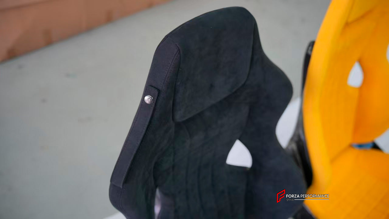 CARBON BUCKET SEATS LWCB for FERRARI
A single seat can be sold, purchasing a pair is not required.
All bucket seats photos on our website are real images of the actual product.
We produce custom carbon bucket seats for every Ferrari models. We offer fully customizable options.
Custom Options:
Cushion Inserts: Custom Design
Finishing Options: Alcantara, Leather, Cloth
Logo Options: Custom Logo by your request
Seats shell material: Dry Carbon
NOTE: Professional installation is required.
