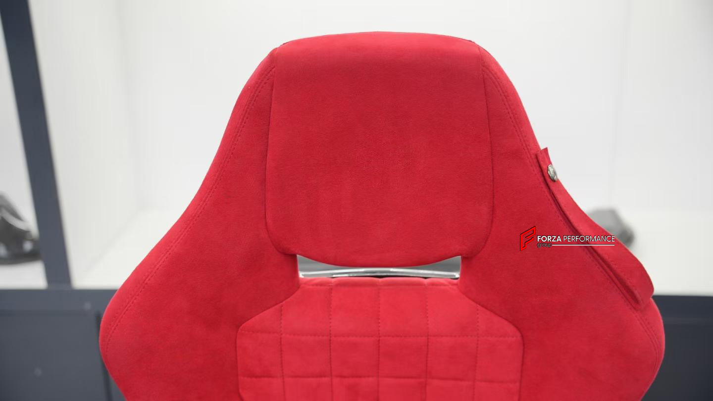 CARBON BUCKET SEATS LWCB for FERRARI
A single seat can be sold, purchasing a pair is not required.
All bucket seats photos on our website are real images of the actual product.
We produce custom carbon bucket seats for every Ferrari models. We offer fully customizable options.
Custom Options:
Cushion Inserts: Custom Design
Finishing Options: Alcantara, Leather, Cloth
Logo Options: Custom Logo by your request
Seats shell material: Dry Carbon
NOTE: Professional installation is required.